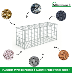Gabion 100x25x50 cm (remplie)