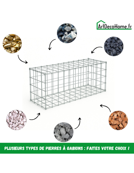 Gabion 100x25x50 cm (remplie)