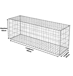 Gabion 80x25x40 cm (vide)