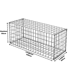 Gabion 150x50x50 cm (remplie)