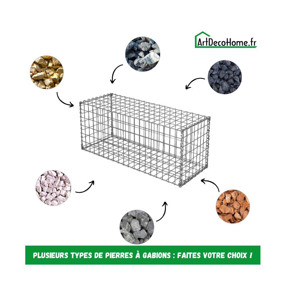 Gabion 150x50x50 cm (remplie)
