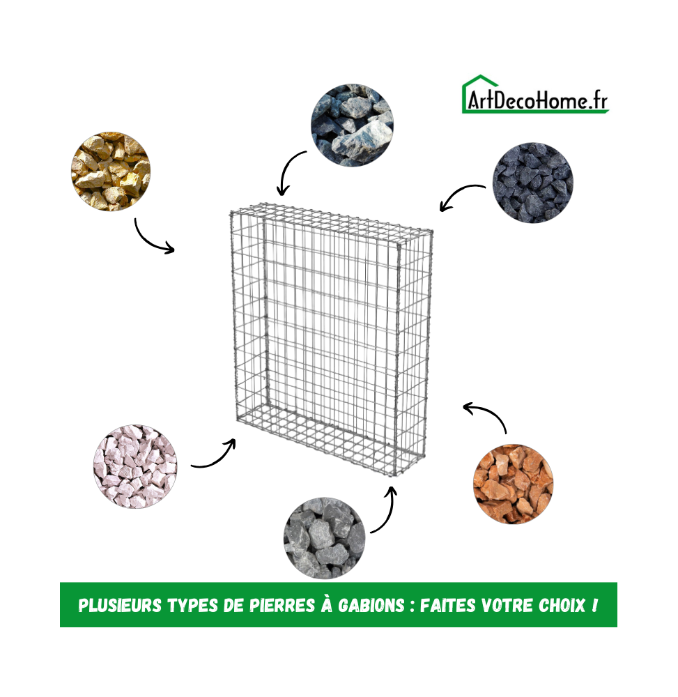 Gabion 100x25x100 cm (remplie)