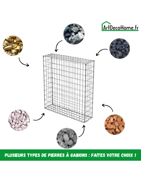 Gabion 100x25x100 cm (remplie)