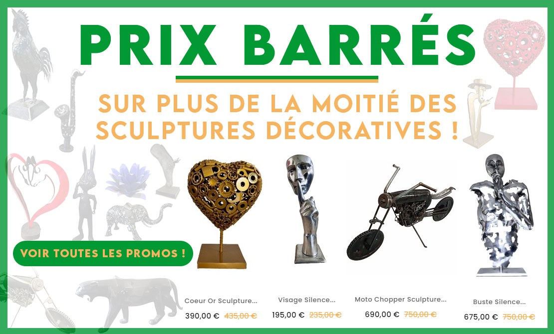 Promos sur les sculptures, prix barrés !
